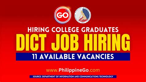DICT Job Vacancies: This is an Opportunity to Start Your Career!.